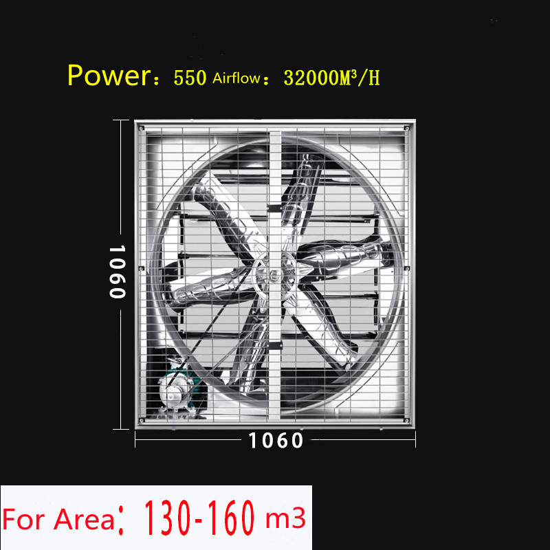 Quạt hướng trục treo tường Jiatianxia 1060 550W 32000m3 / h quạt thông gió công nghiệp